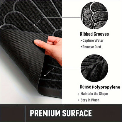 Half-Round Rubber Door Mat – Non-Slip and Durable for Indoor/Outdoor Use