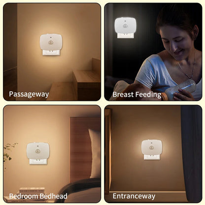 Smart Sensor Night Light | Motion and Light Detection | 3 Color Options | EU Plug | Energy Efficient & Automatic