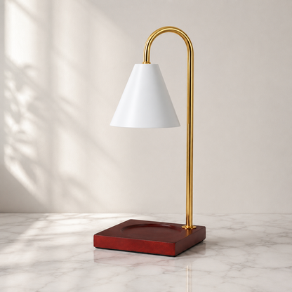 Table Lamp with Retro Marble Design for Aromatherapy