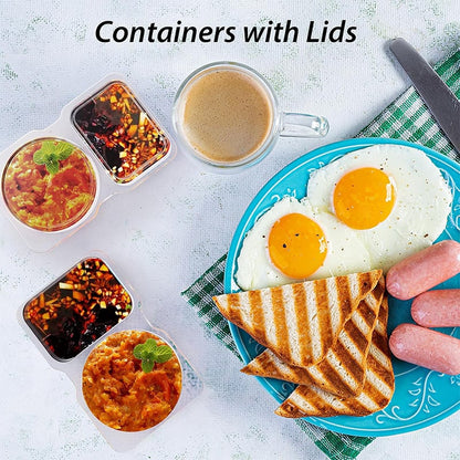 Dual-Compartment Sauce Container – Leak-Proof & Portable