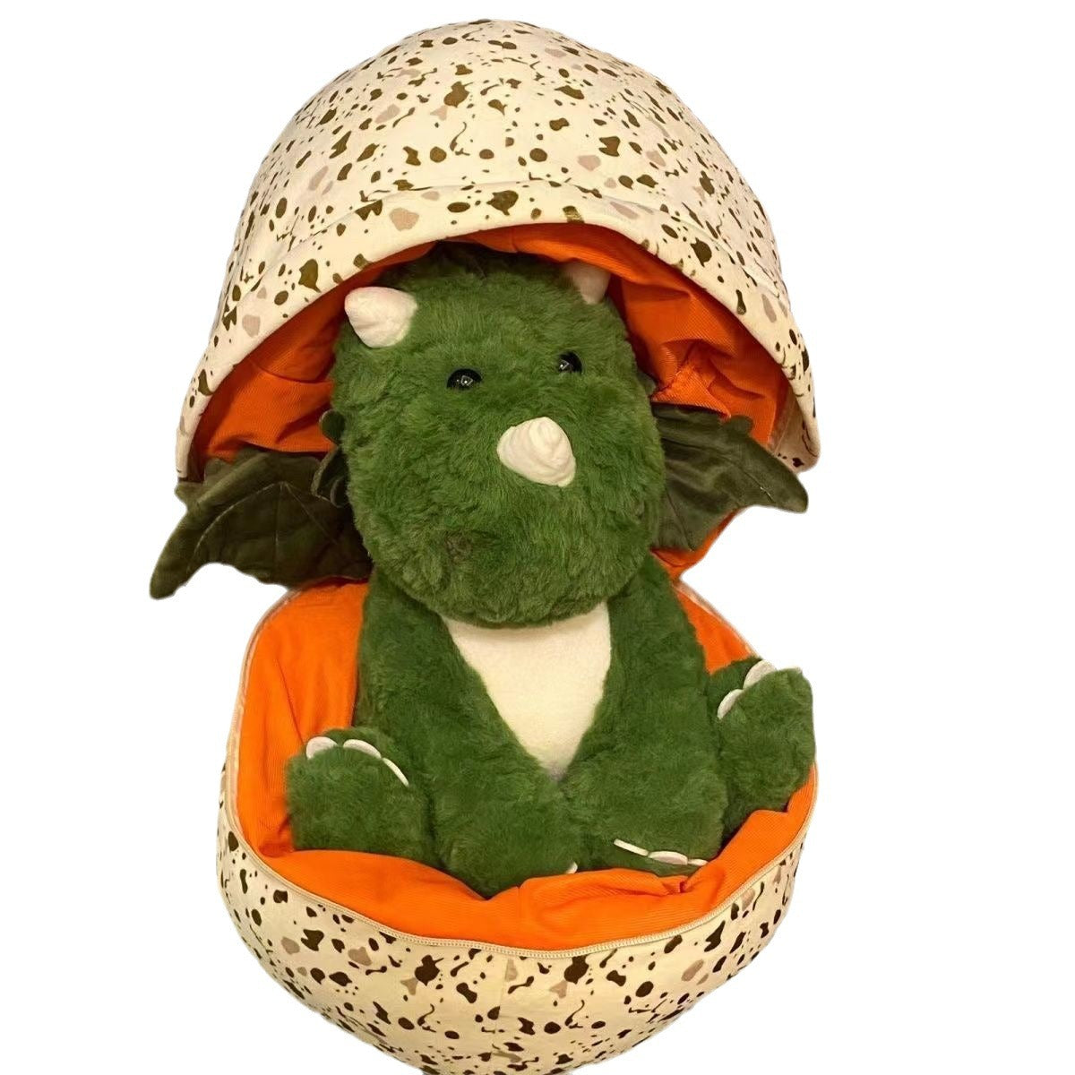Small Plush Dinosaur with Eggshell Toy