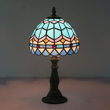 Art Deco Tinted Glass Table Lamp - Elegant Home Lighting
