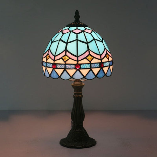 Art Deco Tinted Glass Table Lamp - Elegant Home Lighting