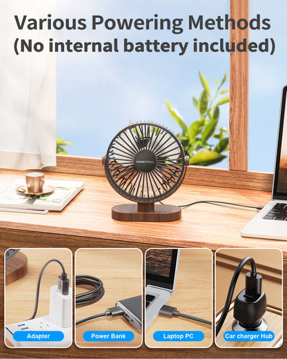 6.5 Inch Portable USB Desk Fan for Home, Office, Car, and Travel