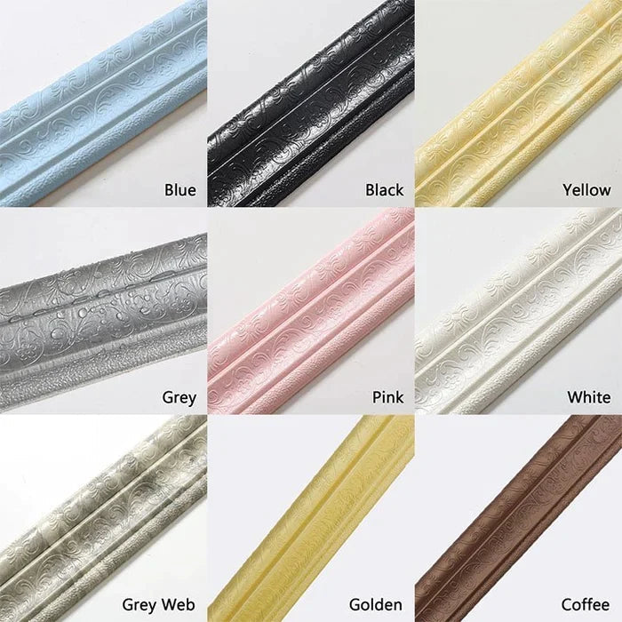 Self-Adhesive 3D Wall Molding - Eco-Friendly Decorative Trim