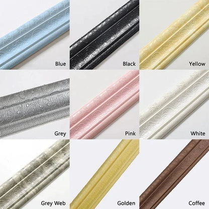 Self-Adhesive 3D Wall Molding - Eco-Friendly Decorative Trim