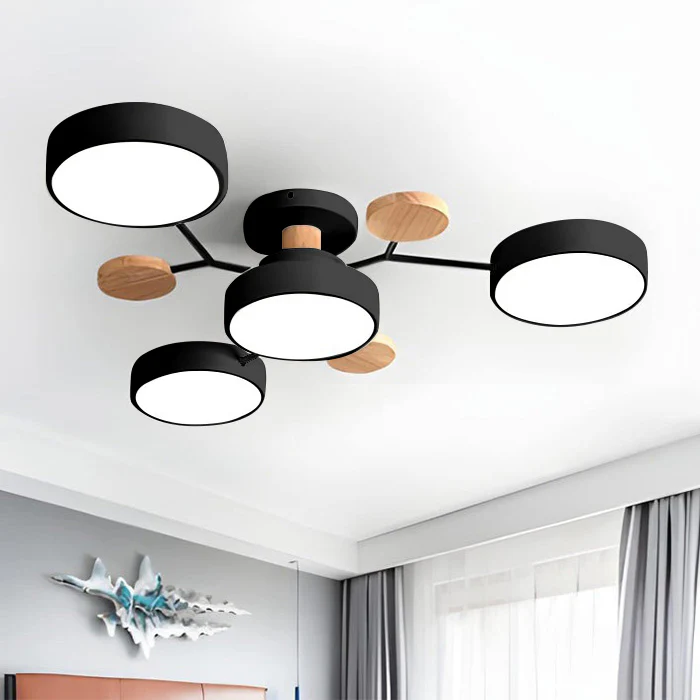 Contemporary LED Flush Mount Ceiling Fixture - Modern Bright Light