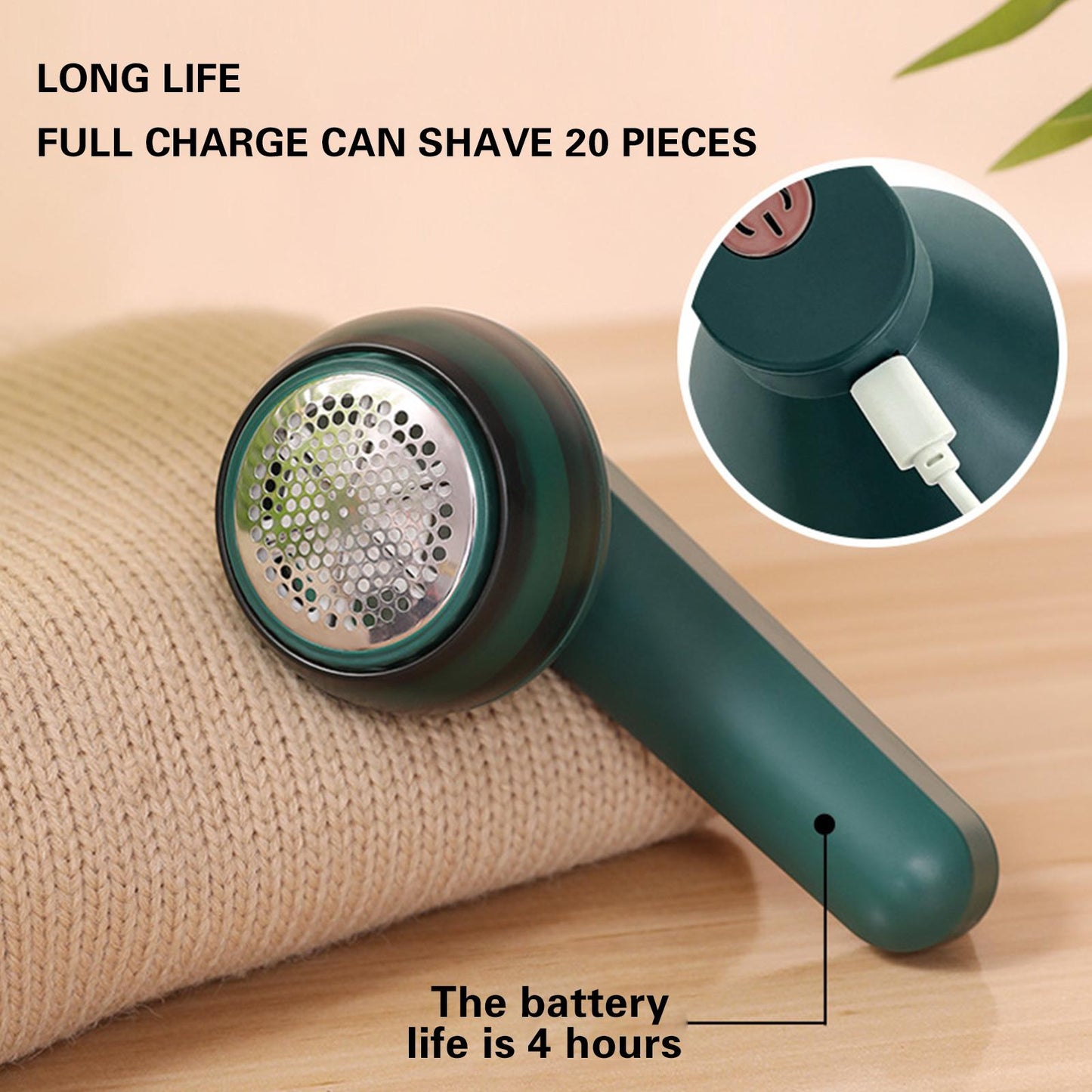 Rechargeable Fabric Shaver for Quick Lint Removal