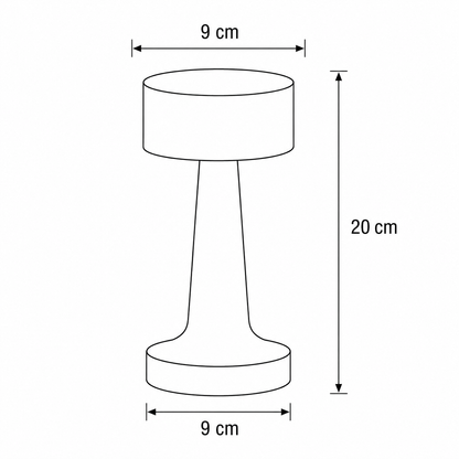 Battery-Powered LED Desk Light with IP44 Rating