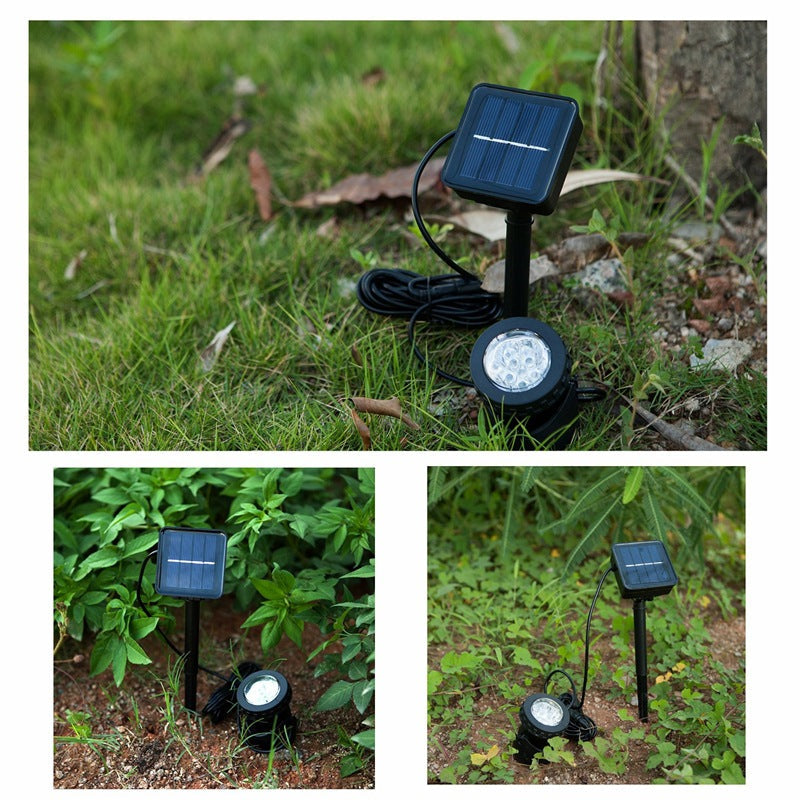 Landscape Spotlight with Adjustable Solar LED and External Photovoltaic Panel