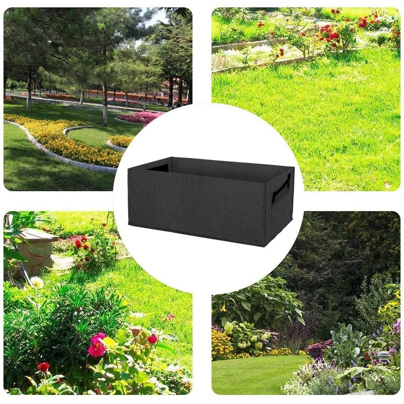 Rectangular Plant Bag – Breathable Felt Material with Handles – Sizes 6-31 Gallons