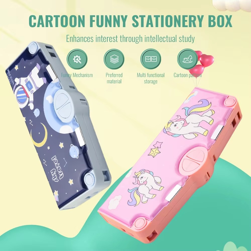 Effortless Pencil Case with Built-in Sharpeners