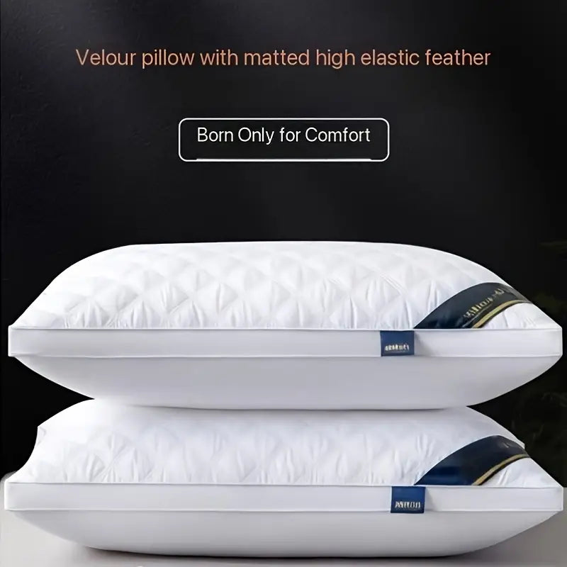 Set of 2 Hypoallergenic 3D Pillows - Soft Cervical Support & Hotel Quality Sleep