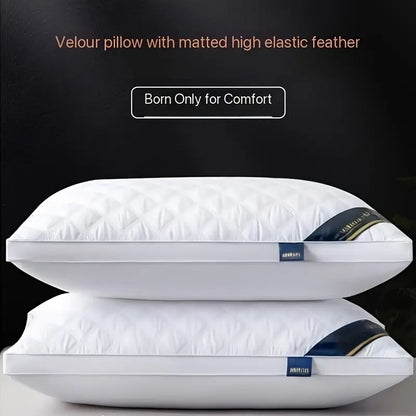 Set of 2 Hypoallergenic 3D Pillows - Soft Cervical Support & Hotel Quality Sleep