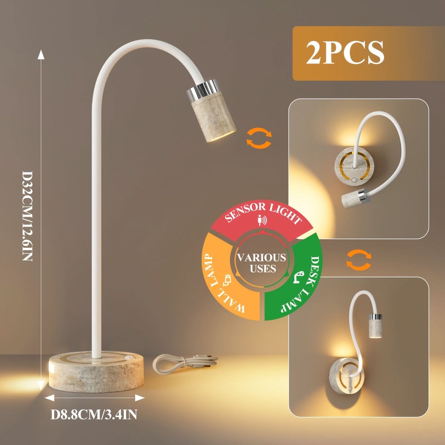 Dimmable LED Reading Lamp for Comfortable Illumination