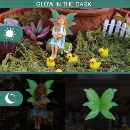 Fairy Garden Figurine Collection | Resin Flower Pot Ornament | Charming Mini Decorations