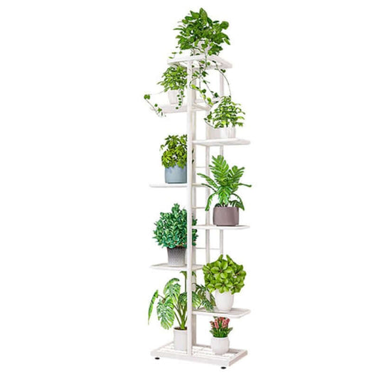 8-Tier Plant Pot Display Rack - Tall Garden Organizer