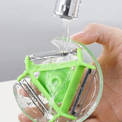 Versatile 3-in-1 Stainless Steel Peeler for Quick Prep