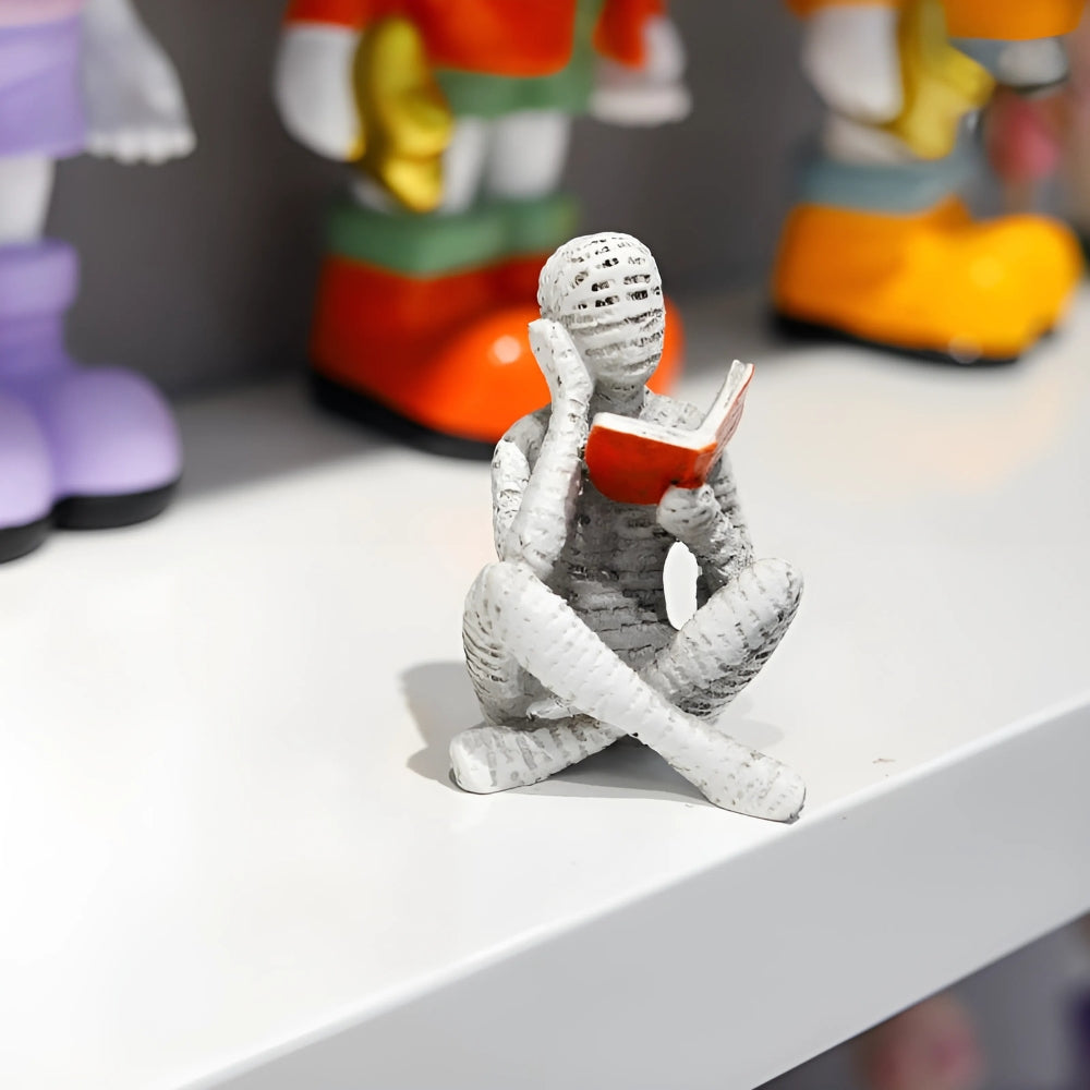 Elegant Book Lover Figurine for Home Décor