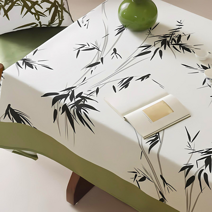 Tranquil Bamboo-Design Table Cover for a Peaceful Dining Experience
