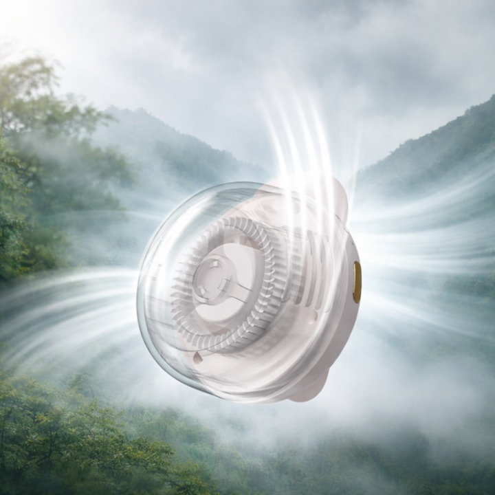 Compact 360° Clip Fan – Whisper-Quiet and Travel-Friendly