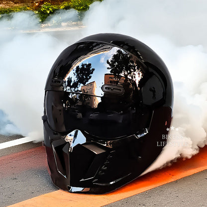 Classic Retro Motorcycle Helmet - DOT and ECE Certified Timeless Design