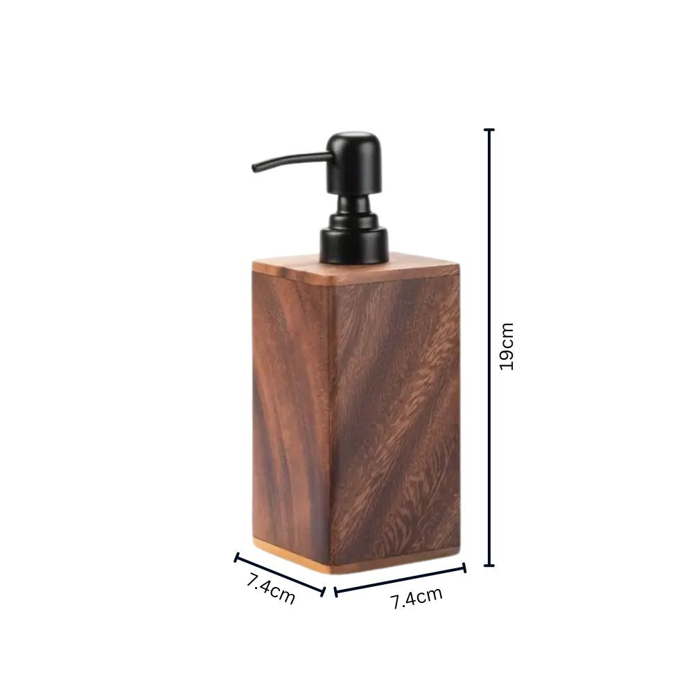 Elegant Wood Essence Soap and Lotion Dispenser