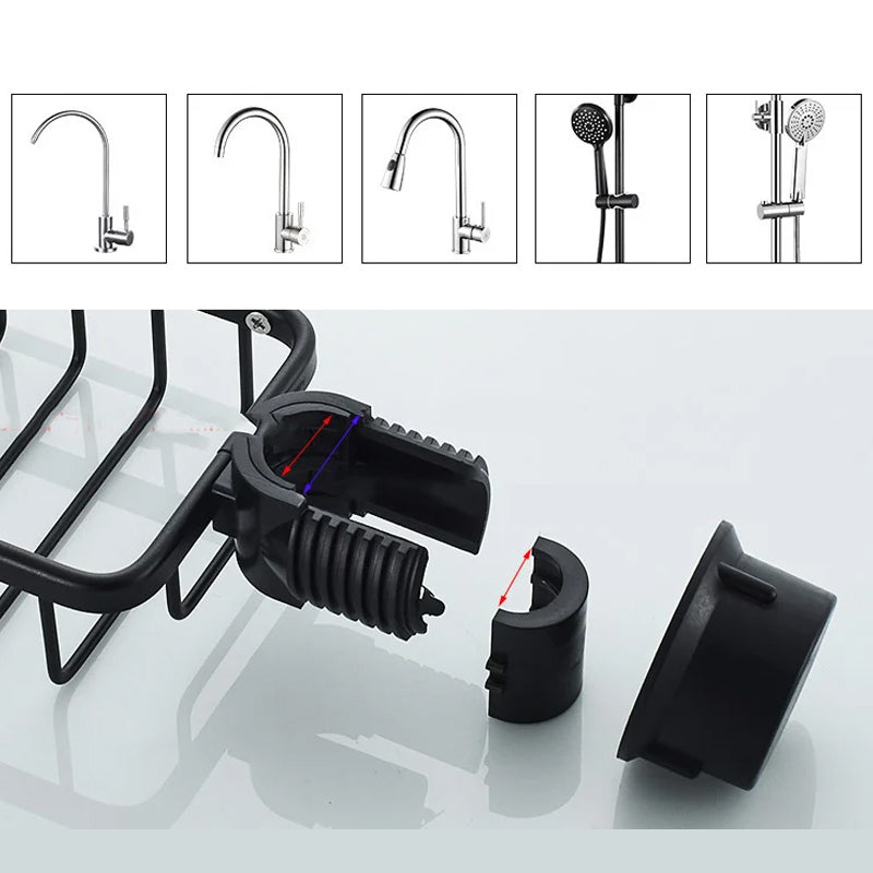 Shower Caddy for Shampoo and Soap – Stainless Steel – Available in Silver or Black – No Drilling Required