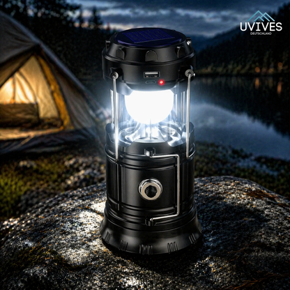 Double Solar Lamp & Flashlight for Endless Outdoor Illumination