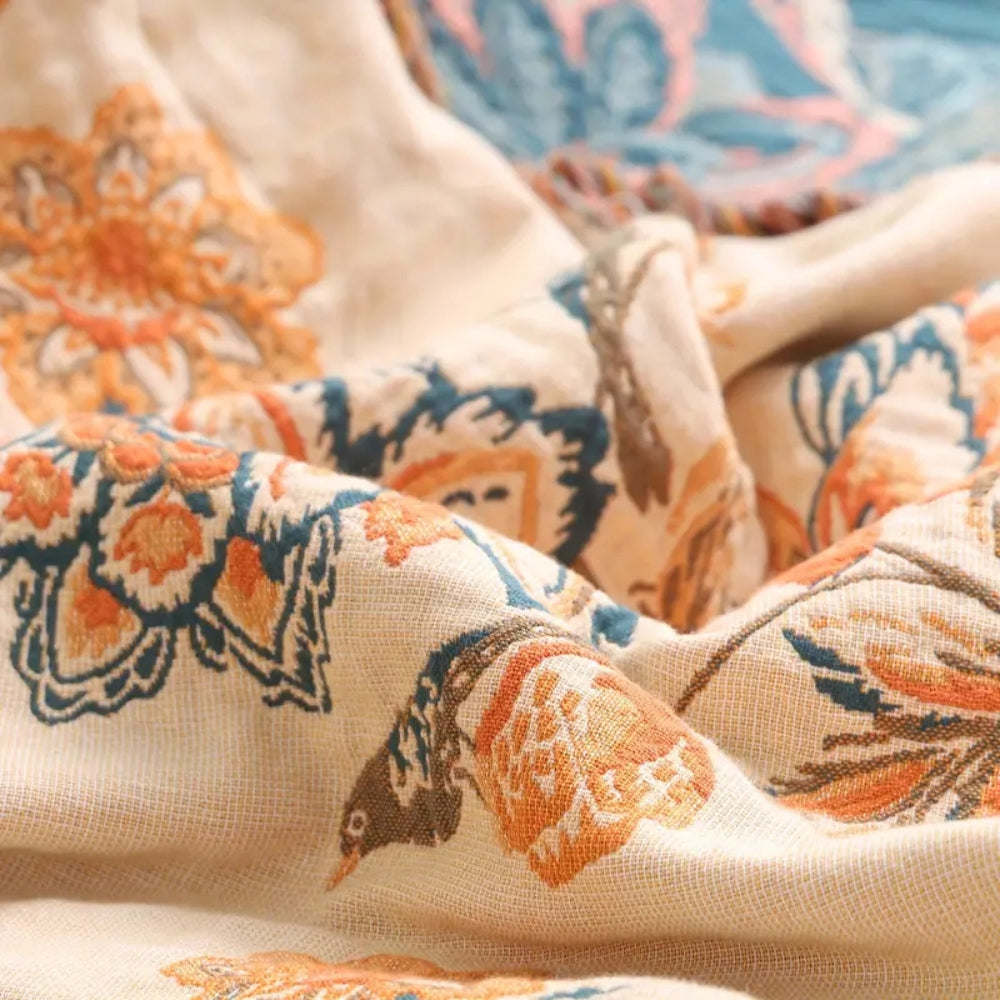 Chic Cotton Throw Blanket for Cozy Living Spaces