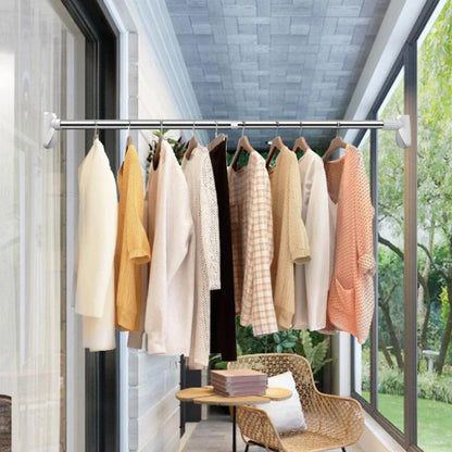 Versatile Hanging Rod for Clothes and Curtains Anywhere