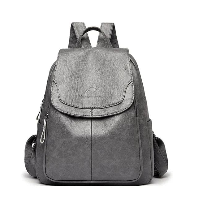 Leather Backpack with Anti-Theft Design – Slim & Functional