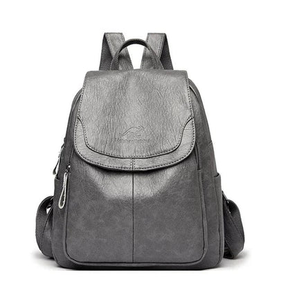 Leather Backpack with Anti-Theft Design – Slim & Functional