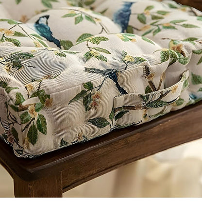 Charming Avian Leaf Seat Pad for Cozy Comfort