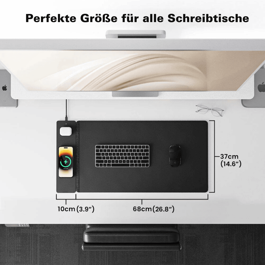 3-in-1 Magnetic Wireless Charging Mouse Pad | Charge, Work, and Light