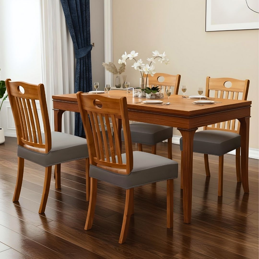 4-Pack Chair Covers for Dining Room Chairs | Stretchy & Stain-Resistant