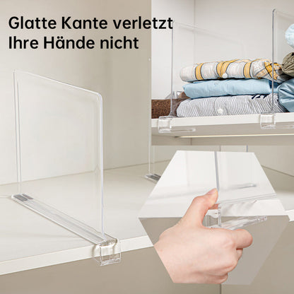 Acrylic Closet Organizer Shelf Divider for Efficient Storage