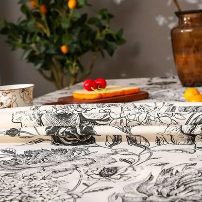 Charming Floral Tassel Table Cover for Rustic Elegance