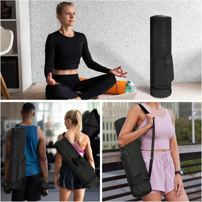 Stylish Yoga Mat Bag with Water Bottle Compartment