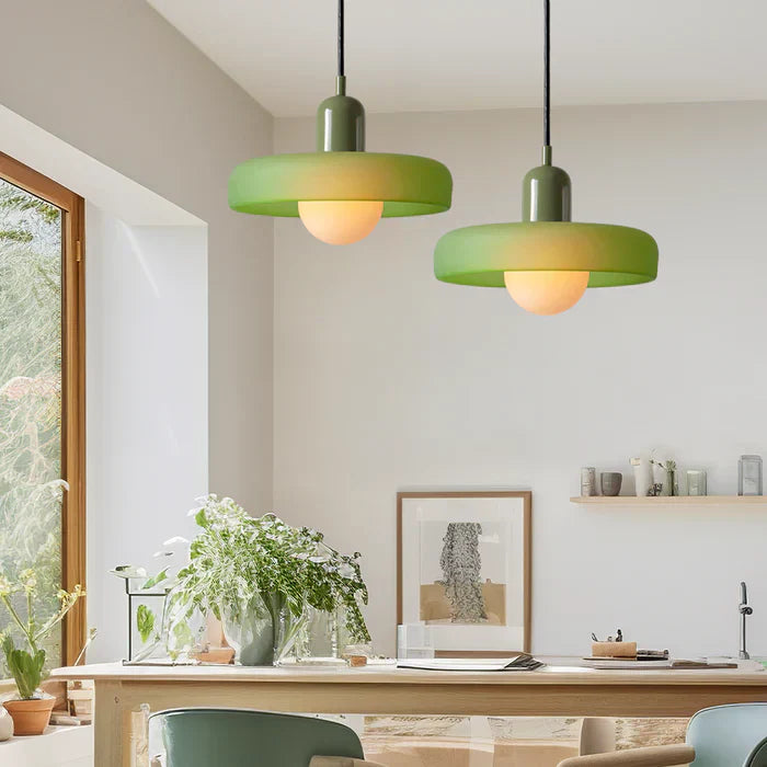 Modern Colorful Glass Pendant Light - Stylish Fixture for Living and Dining Areas