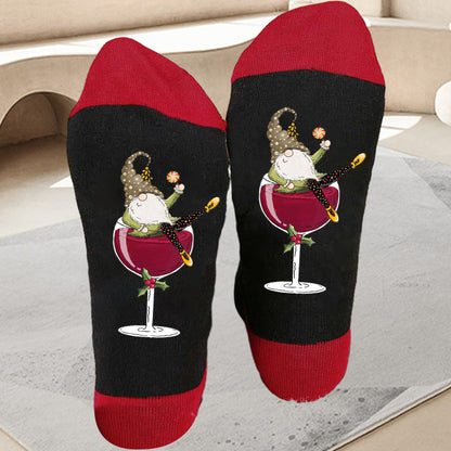 Buy One Get One Free | Creative Unisex Crew Socks for Wine Lovers