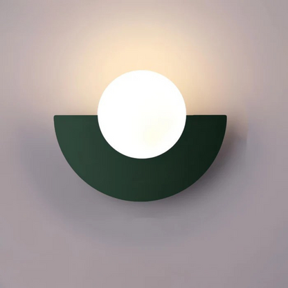 Modern Minimalist LED Wall Light with Glass Globe - Single Fixture