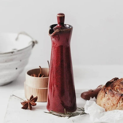 Kitchen Ceramic Bottle with Spill-Resistant Design