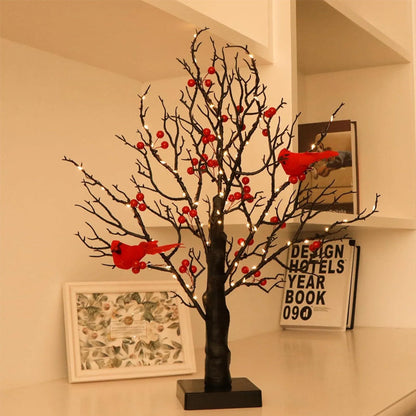 LED Decorative Tree with Red Birds – Flexible Atmospheric Light