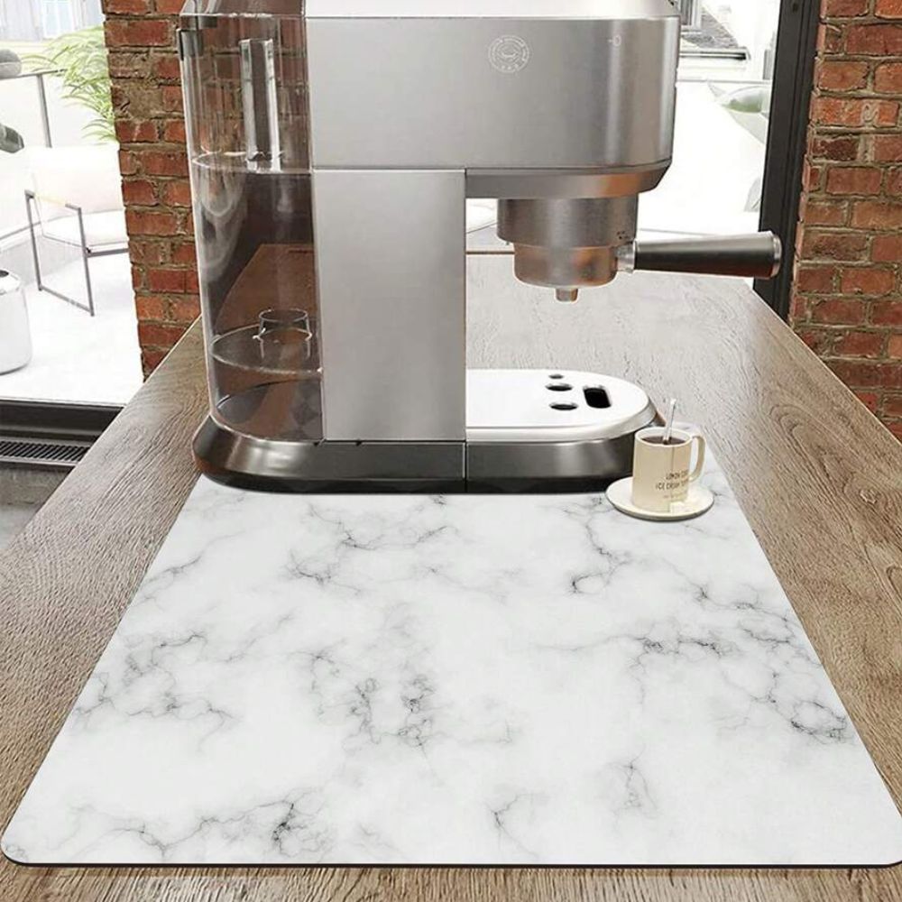 Elegant Marble Design Drying Mat for Effortless Cleanup