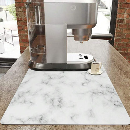 Elegant Marble Design Drying Mat for Effortless Cleanup