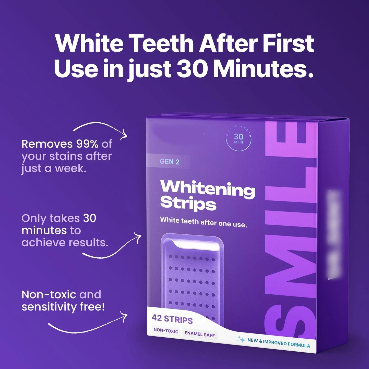 VibrantSmile Whitening Strips for Sensitive Teeth