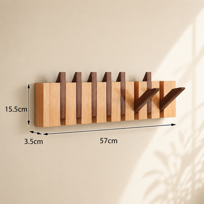 Wall-Mounted Piano Hanger Rack - Space-Saving Wooden Design