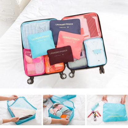 6-Piece Travel Storage Cube Set for Clothing and Accessories
