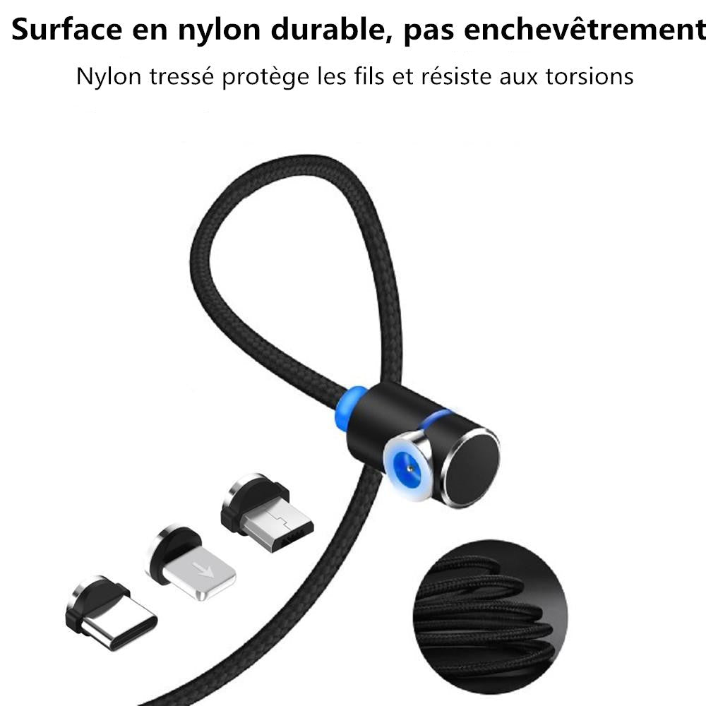 Versatile 3-in-1 Magnetic Charging Cable with LED Indicator
